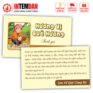 Mẫu C06 - Combo 100 Card, Thiệp Cảm Ơn VINH LIEN in Theo Yêu Cầu, Size 9x5.5cm