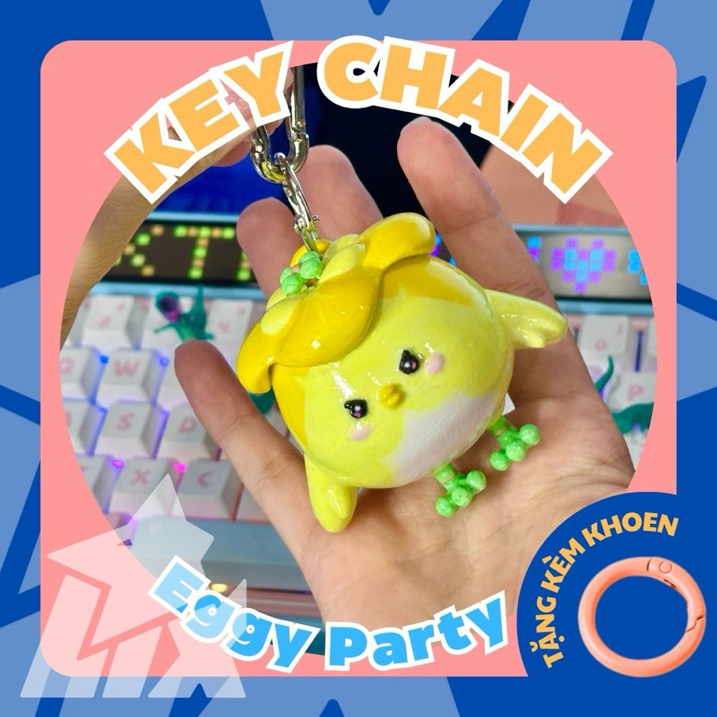 [Lixtheriw shop]Móc Khóa NFC Eggy Party - Phiên Bản Chim Non Ngốc Nghếch (Fanart) - tặng kèm móc khó
