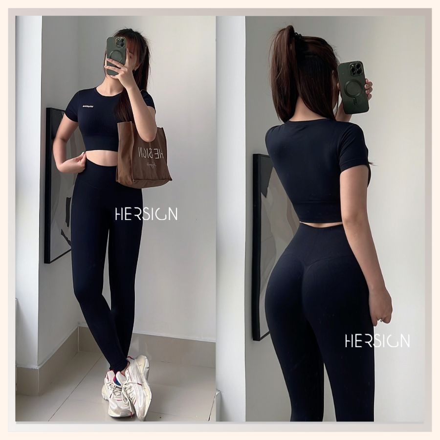 Quần legging tập gym nữ quần tập yoga cạp cao tôn dáng HERSIGN-LEGGING19 BST HERSIGN CORELYNE