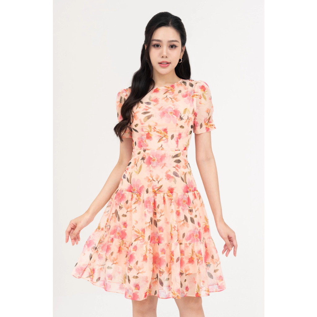 Đầm voan hoa dáng xòe nữ IVY moda MS 48M8652 | BigBuy360 - bigbuy360.vn