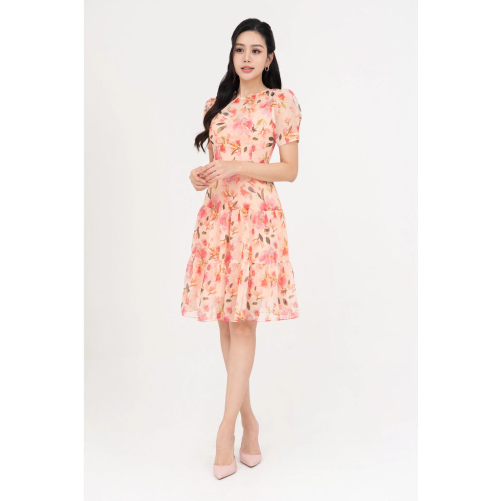 Đầm voan hoa dáng xòe nữ IVY moda MS 48M8652 | BigBuy360 - bigbuy360.vn