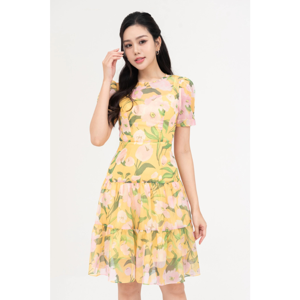 Đầm voan hoa dáng xòe nữ IVY moda MS 48M8652 | BigBuy360 - bigbuy360.vn