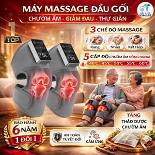 Máy Massage Đầu Gối Không Dây, Đai Quấn Nóng Đầu Gối Rung 3D Giảm Đau Nhức Gối, Khô Khớp, Tê Buốt Tay Chân Hiệu Quả Cao