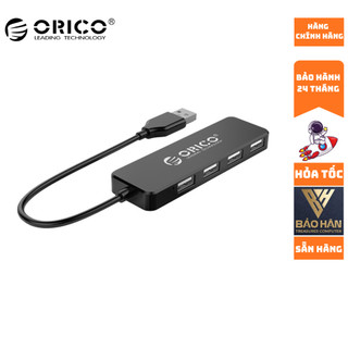 Bộ chia usb hub 2.0 orico fl01-bk 4 cổng - hàng chính hãng