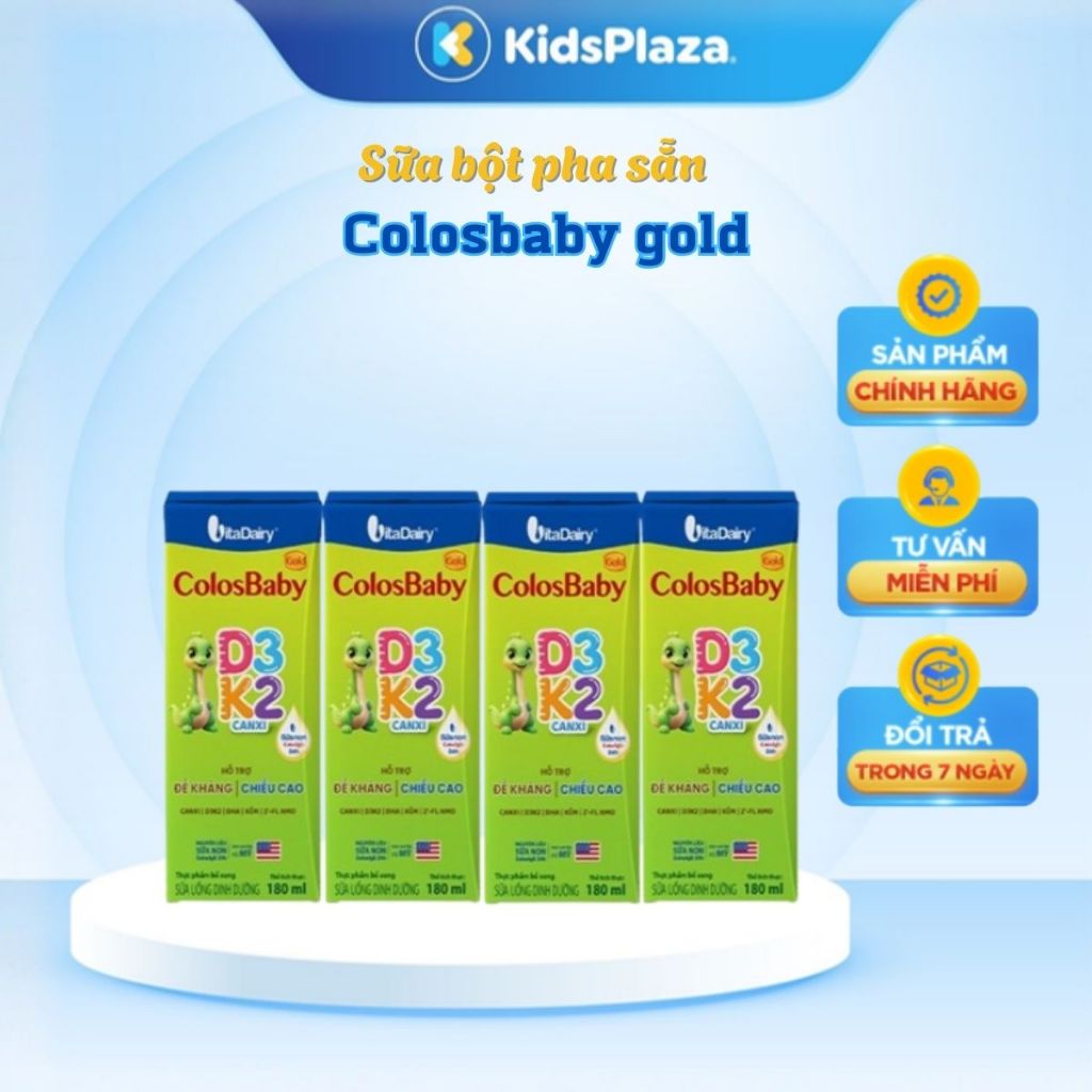 Sữa bột pha sẵn Colosbaby gold D3K2 4x180ml cho bé 1-3Y - KidsPlaza