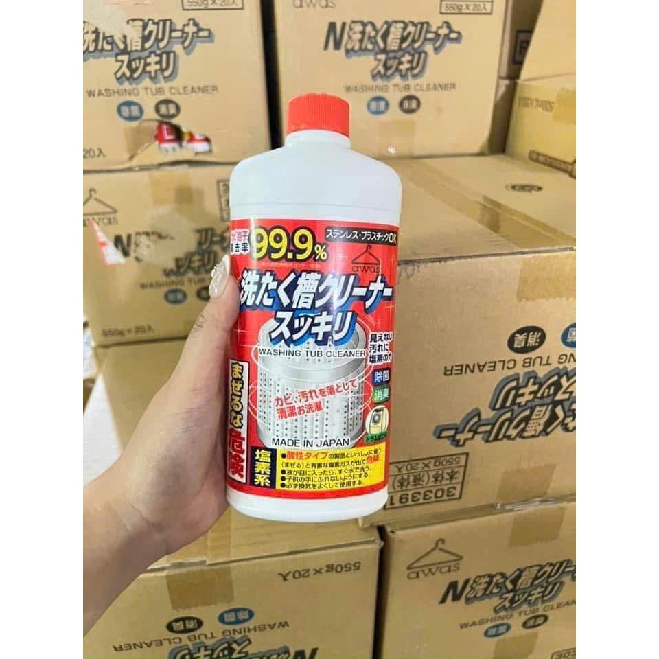 Nước Tẩy Vệ Sinh Lồng Máy Giặt Rocket 99.9% Chai 550 Gr Hàng Nội Địa Nhật , Xuất Xứ Nhật Bản, TONY M