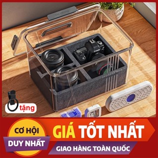 Bộ hút ẩm chuyên dụng cho máy ảnh - Bao gồm tủ chống ẩm, đệm chống sốc, ẩm kế và máy hút ẩm.