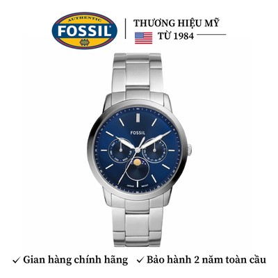 Đồng hồ nam Fossil Neutra Minimalist dây kim loại, mặt 42 MM, màu bạc, FS5907