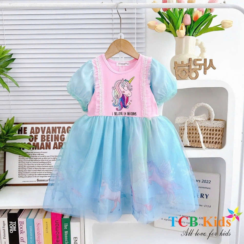 [12-40KG] Đầm váy công chúa Pony unicorn cho bé gái size 10-40kg hàng thiết kế cao cấp