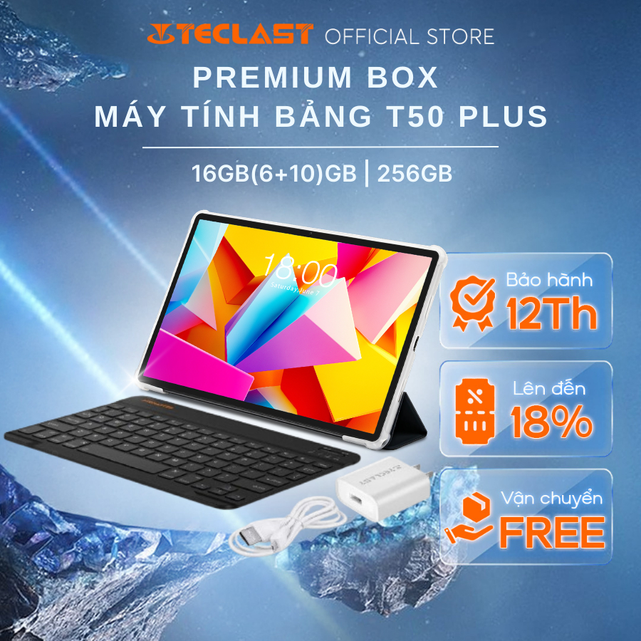 Premium Set - Máy Tính Bảng Teclast T50 PLUS 2025 20GB(8+12)/256GB | 16GB(6+10)/256G FHD 11” | 8000m