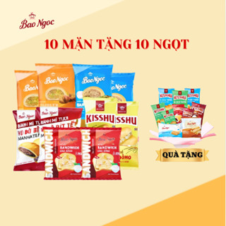 [ 10 mặn tặng 10 ngọt], Bánh mì đầy đủ các vị Bảo Ngọc mix nhân bánh mặn ngọt