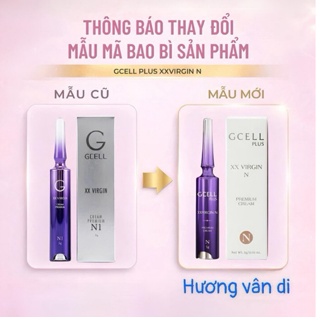 [Hàng cty] Kem làm hồng nhũ hoa Gcell N1, Hồng bikini W Gcell Xxvirgin 5ml - Mẫu mới (Có che tên)