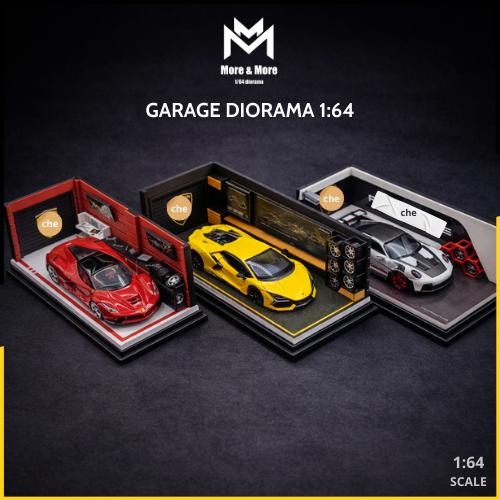 DIORAMA GARAGE More & More - kèm hộp chưng bày mica