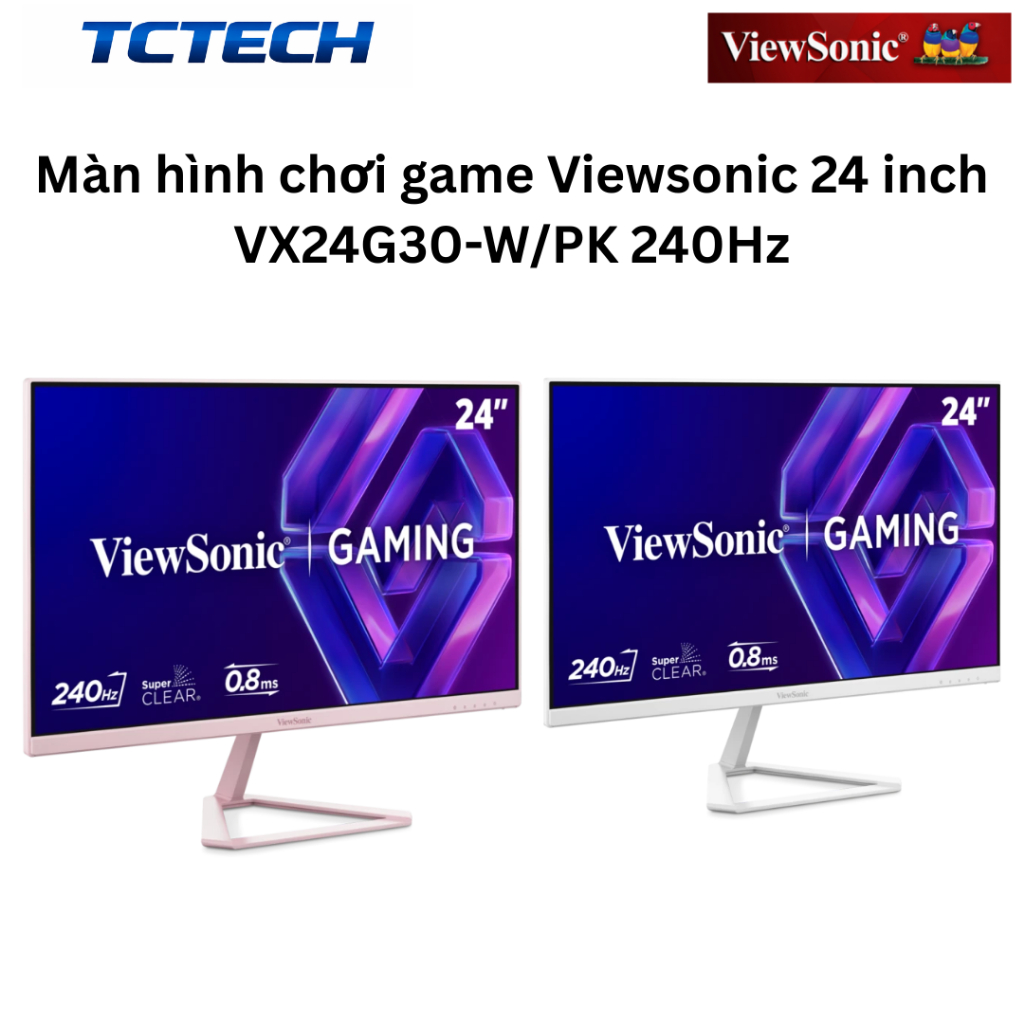 Màn hình chơi game Viewsonic 24 inch VX24G30-W/PK 240Hz Chính Hãng