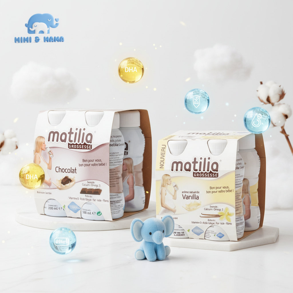 [Set 2 lốc: Dưỡng Chất Tiếp Sức] Sữa Bầu Matilia Pháp vị socola +vani