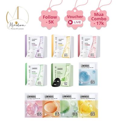 Hộp mặt nạ COLORKEY LUMINOUS B3 Facial Mask hỗ trợ dưỡng trắng, làm dịu và cấp ẩm cho da