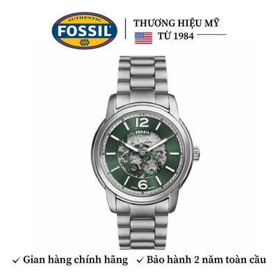 Đồng hồ cơ nam Fossil FOSSIL HERITAGE lộ cơ ME3262, 43MM kính Sapphire, máy Miyota Nhật, dây thép không gỉ