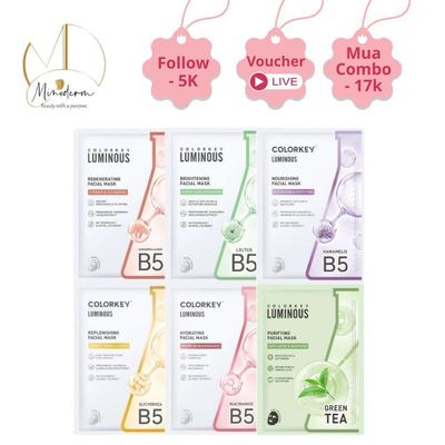 Mặt Nạ Giấy COLORKEY LUMINOUS Vitamin B5 Giúp Cấp Ẩm, Hỗ Trợ Phục Hồi Làn Da Nhiều Dưỡng Chất