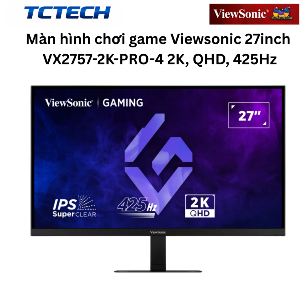 Màn hình chơi game Viewsonic 27inch  VX2757-2K-PRO-4 2K, QHD, 425Hz Chính Hãng