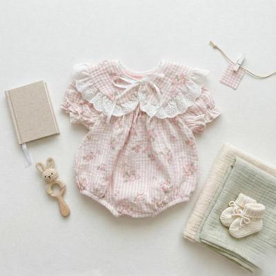 Set Body Yếm Rời Nơ Hoa Kèm Turban Cho Bé Gái Sơ Sinh 1 2 Tuổi MINTSCLOSET - BS6691 BS6498