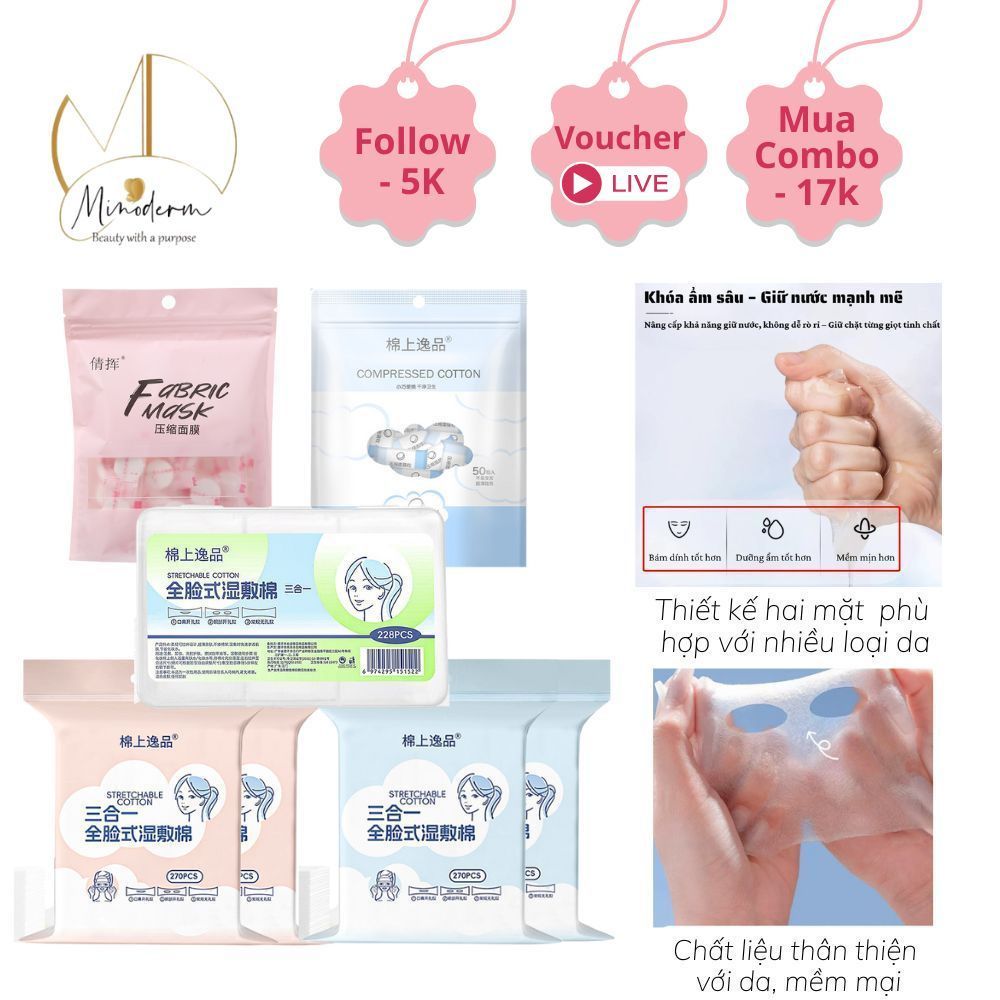 Mặt nạ nén BEABIAI thiết kế mỏng nhẹ, ôm sát khuôn mặt, ngấm nước và hút lotion tốt