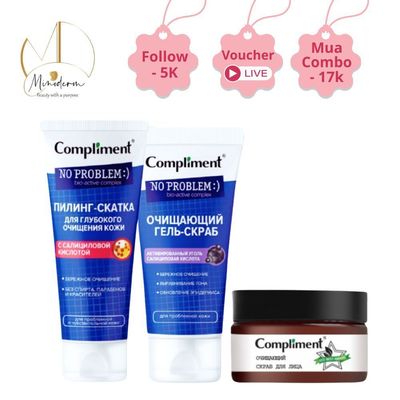 Tẩy da chết mặt Compliment giúp loại bỏ dầu thừa và sợi bã nhờn