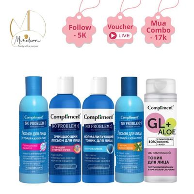 Toner Compliment No Problem Salicylic Acid làm sạch da kiềm dầu giảm mụn