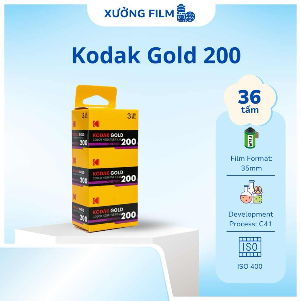 Film Chụp Ảnh Kodak Gold 200 35mm | Xưởng Film