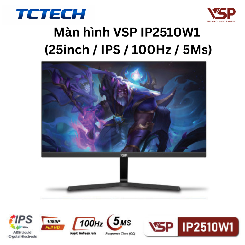 Màn hình VSP IP2510W1  (25inch / IPS / 100Hz / 5Ms) Chính Hãng