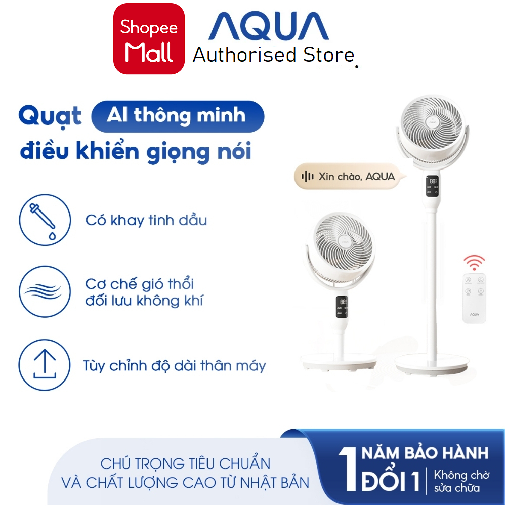 Quạt đối lưu không khí Aqua ED1823T tích hợp AI điều khiển giọng nói - Hàng chính hãng