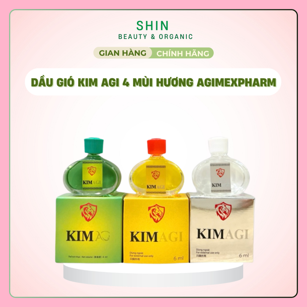 [Chai 6ML] Dầu Gió Kim Agi 4 mùi hương Agimexpharm chai 6ml