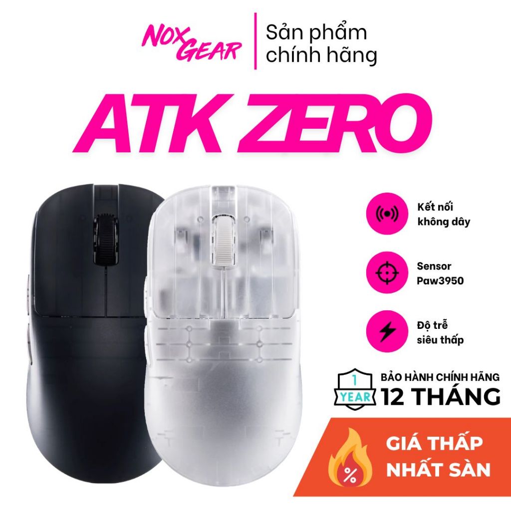 ATK Zero | ATK Zero Extreme - Chuột Gaming Không Dây ATK Zero Series - Mới Chính Hãng - 1 Năm Bảo Hà