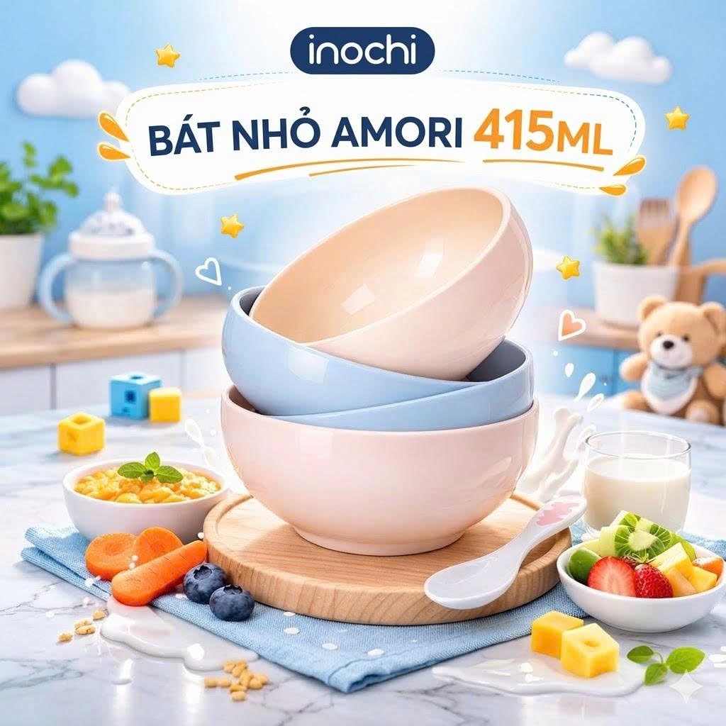 Bát Nhựa Amori - Inochi: Sang Trọng, An Toàn, Tiện Dụng Cho Mọi Bữa Ăn 🍽️✨