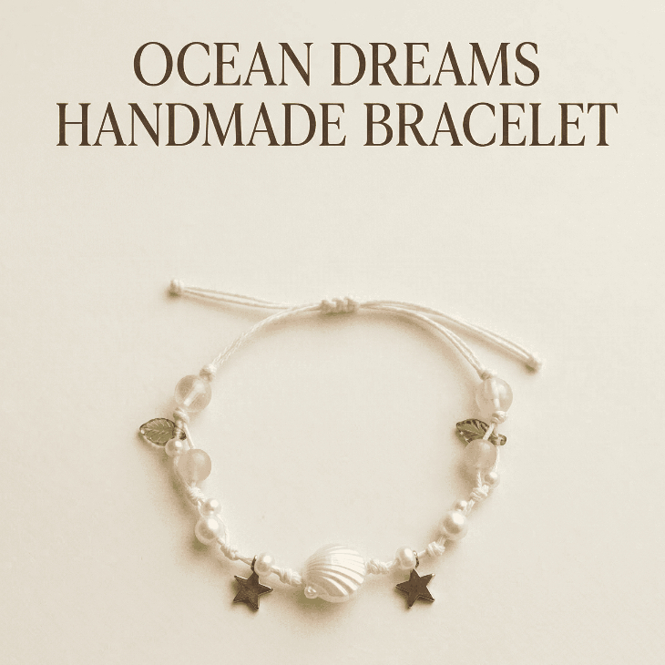 Vòng Tay Handmade Charm Đá Hình Bướm, Cỏ 4 Lá – Phụ Kiện Vòng Hạt Cườm Mix Đá Nhiều Màu