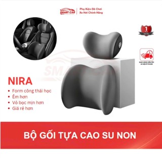 NIRA MẪU MỚI - LOẠI XỊN GỐI TỰA XE Ô TÔ Bằng Cao Su Non Mềm Mại Cho Xe Hơi Ô Tô Đệm Vòng Cung 3D Hỗ Trợ Thoáng Khí