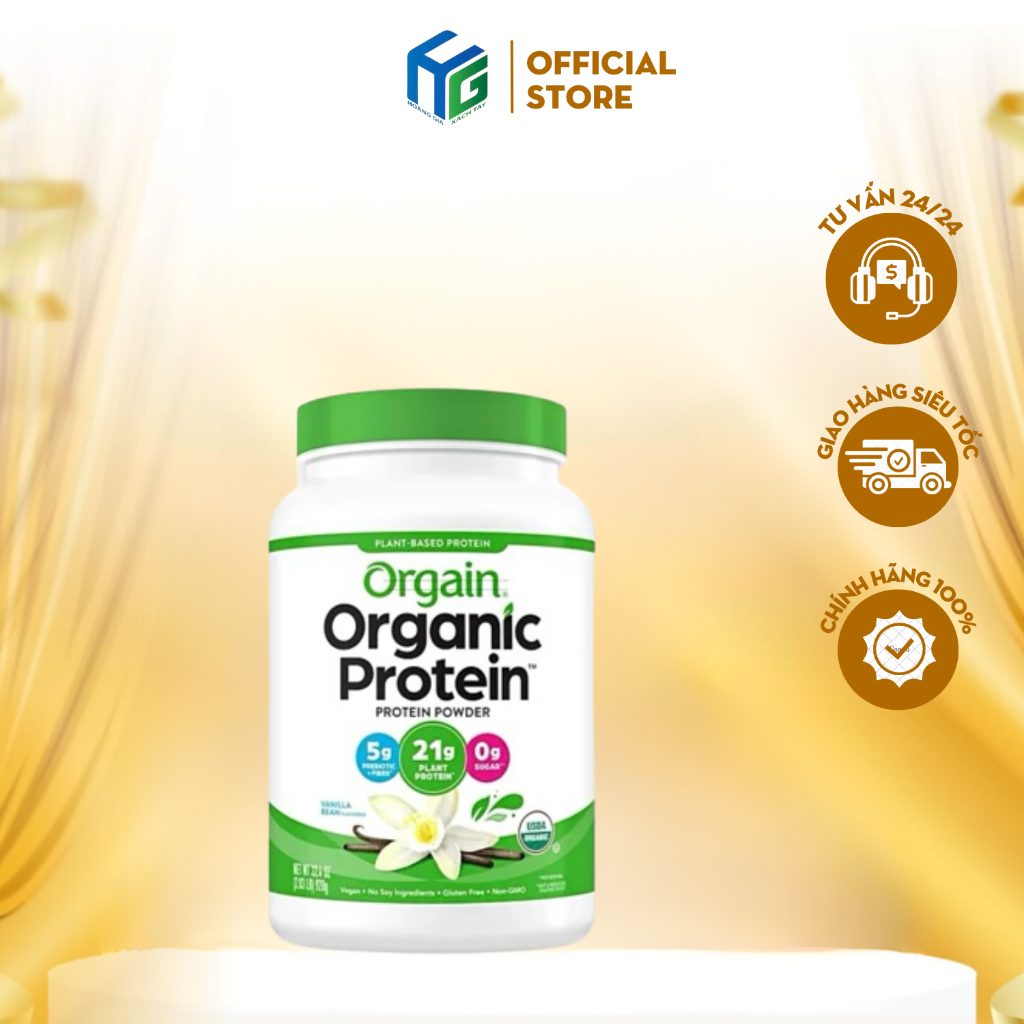 [HÀNG MỸ] Bột Đạm Protein Thuần Chay Hữu Cơ Orgain O.rganic Protein 462G Chính Hãng