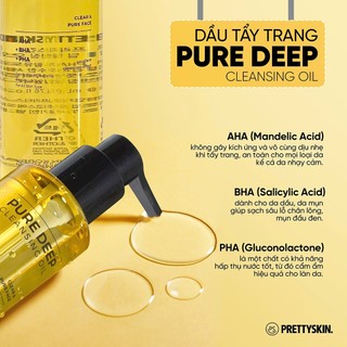 Dầu Tẩy Trang Thế Hệ Mới PURE DEEP CLEANSING OIL PRETTYSKIN