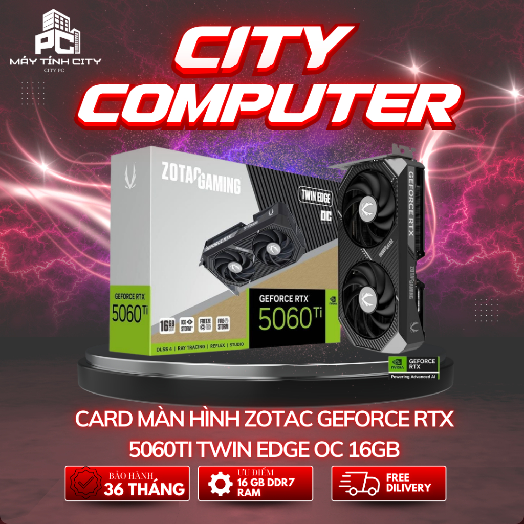 Card màn Hình Zotac Gaming RTX 5060 Ti Twin Edge  16Gb - NEW