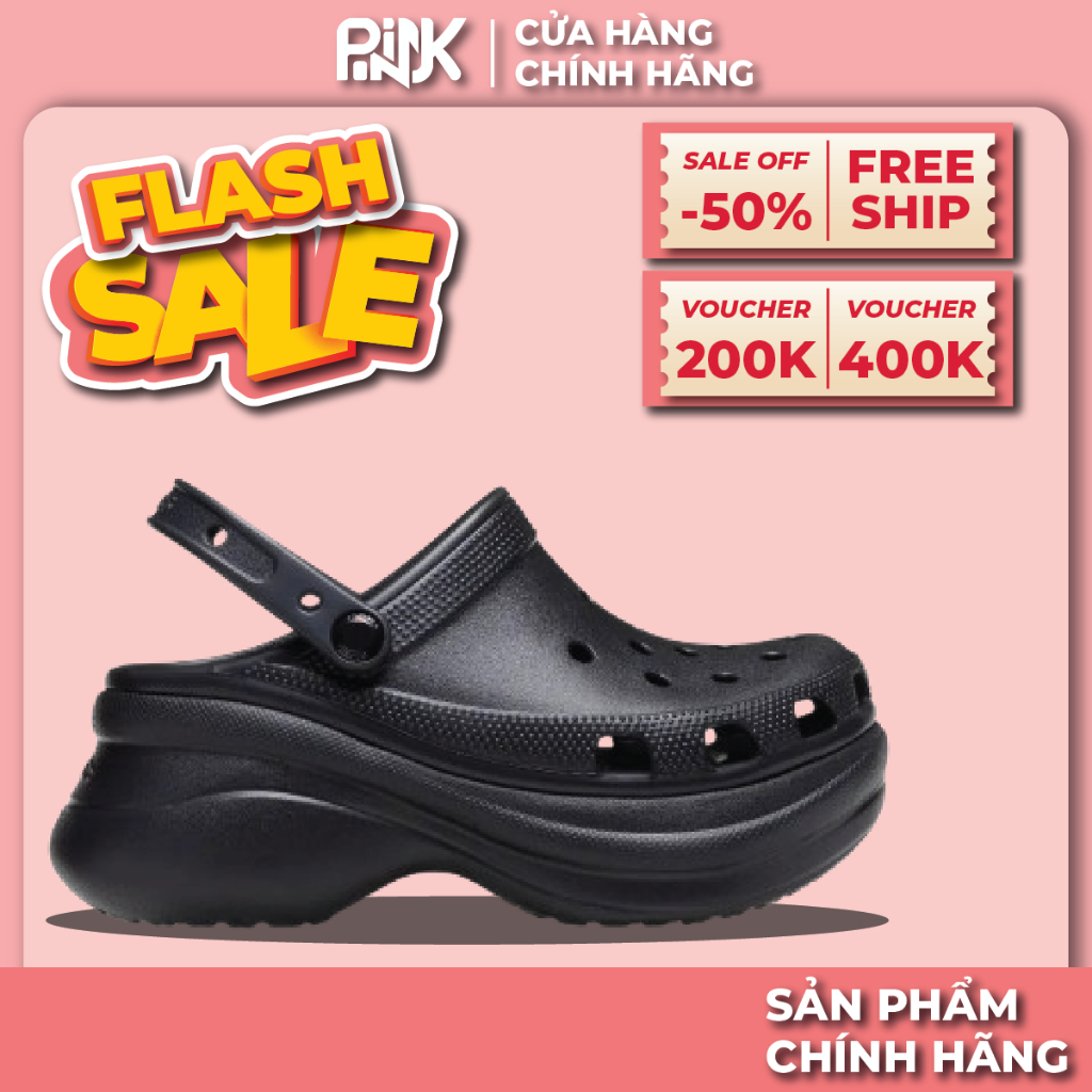 | PINK - CHÍNH HÃNG | Giày Clog CROCS BAE CLASSIC CLOG 'Black'