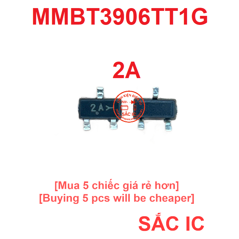 [KHAY2][Kích thước rất bé SOT-523] MMBT3906T MMBT3906TT1G 3906 mã 2A - Transistor thuận 0.2A 40V