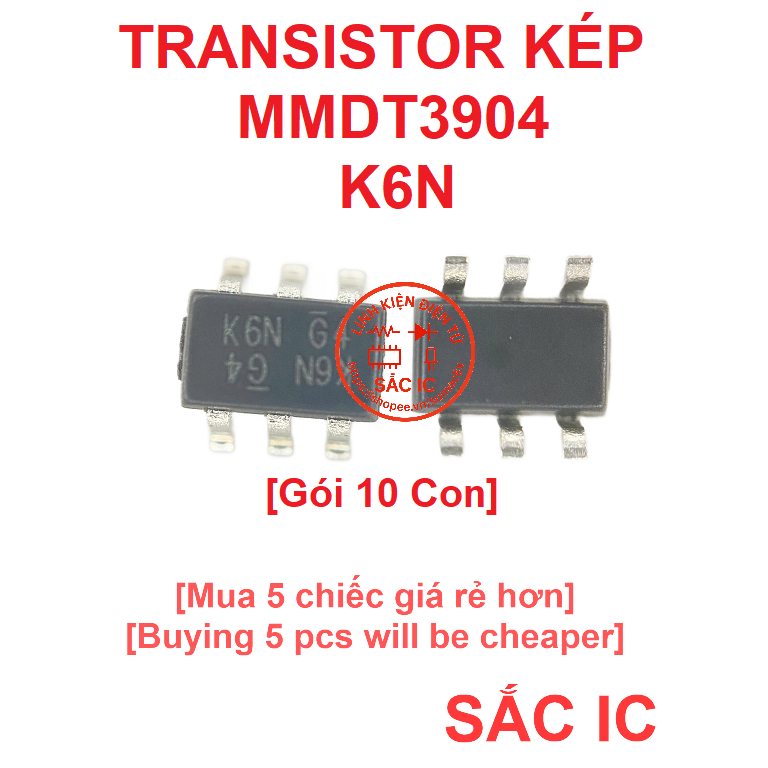 MMDT3904 3904 mã K6N transistor kép - Chất lượng cao - Mới nguyên bản - Original NEW