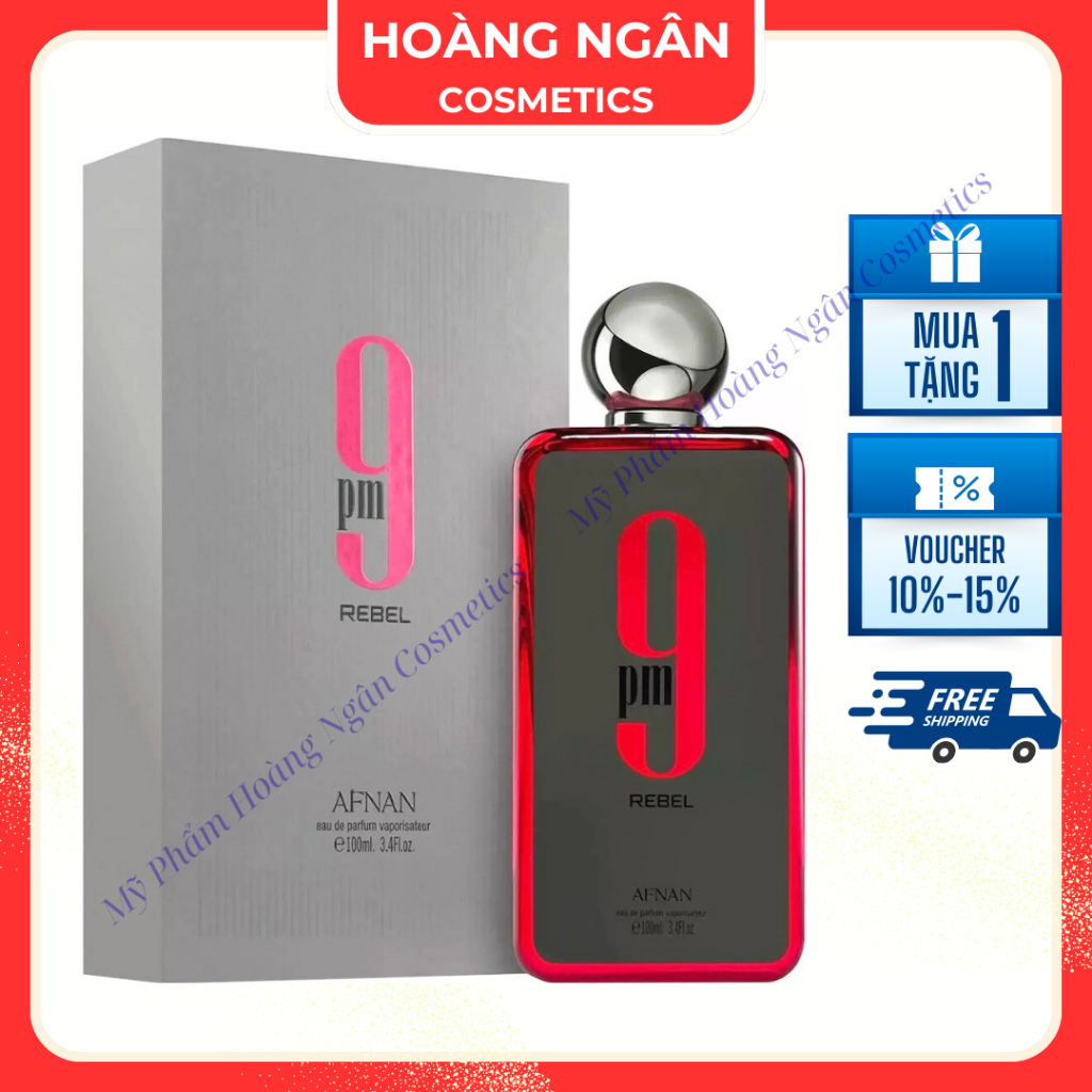 Nước Hoa Afnan 9PM Rebel Eau de Parfum 100ml Chính Hãng FULL BOX