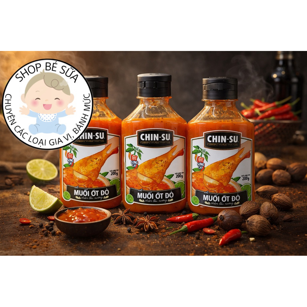 Sốt muối ớt đỏ Chinsu 1 chai 200gam