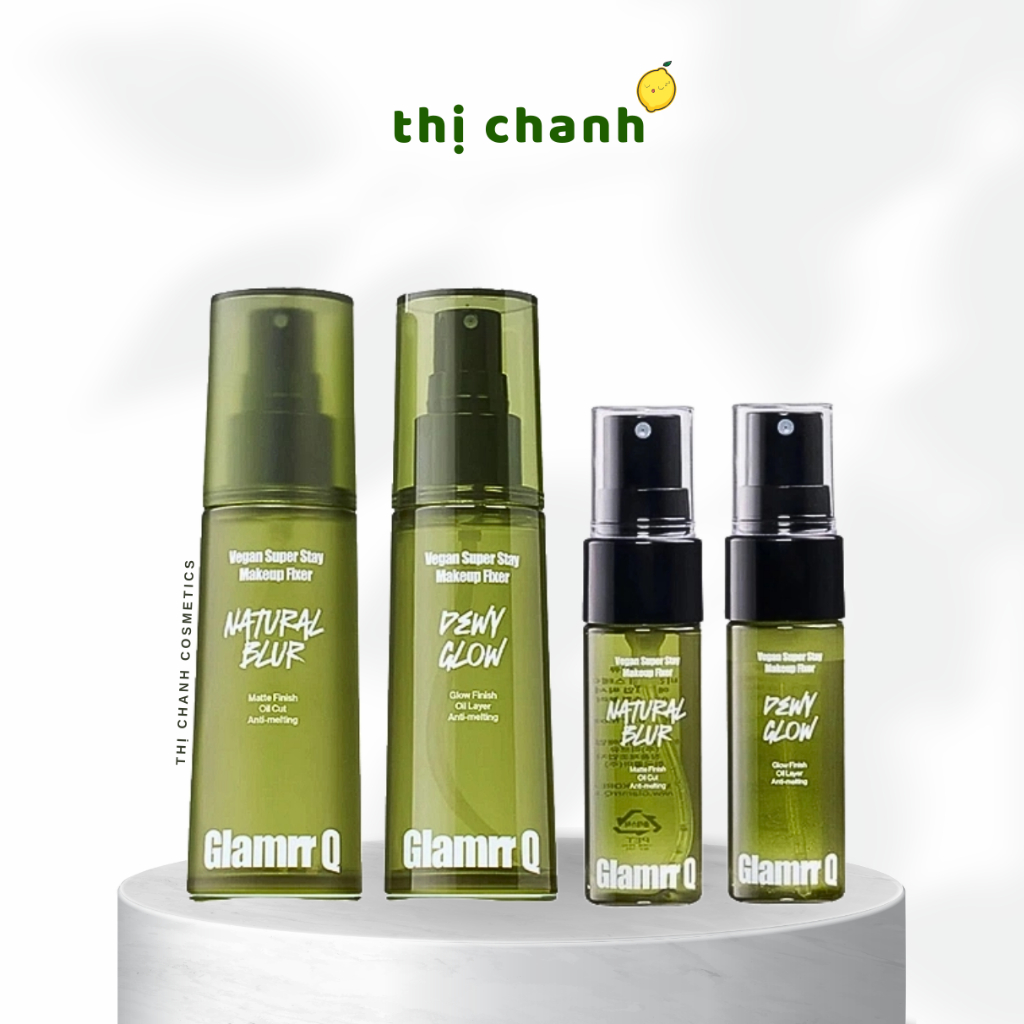 (Hàng Công Ty) Xịt Khoá Nền GLAMRR Q Vegan Super Stay Makeup Fixer