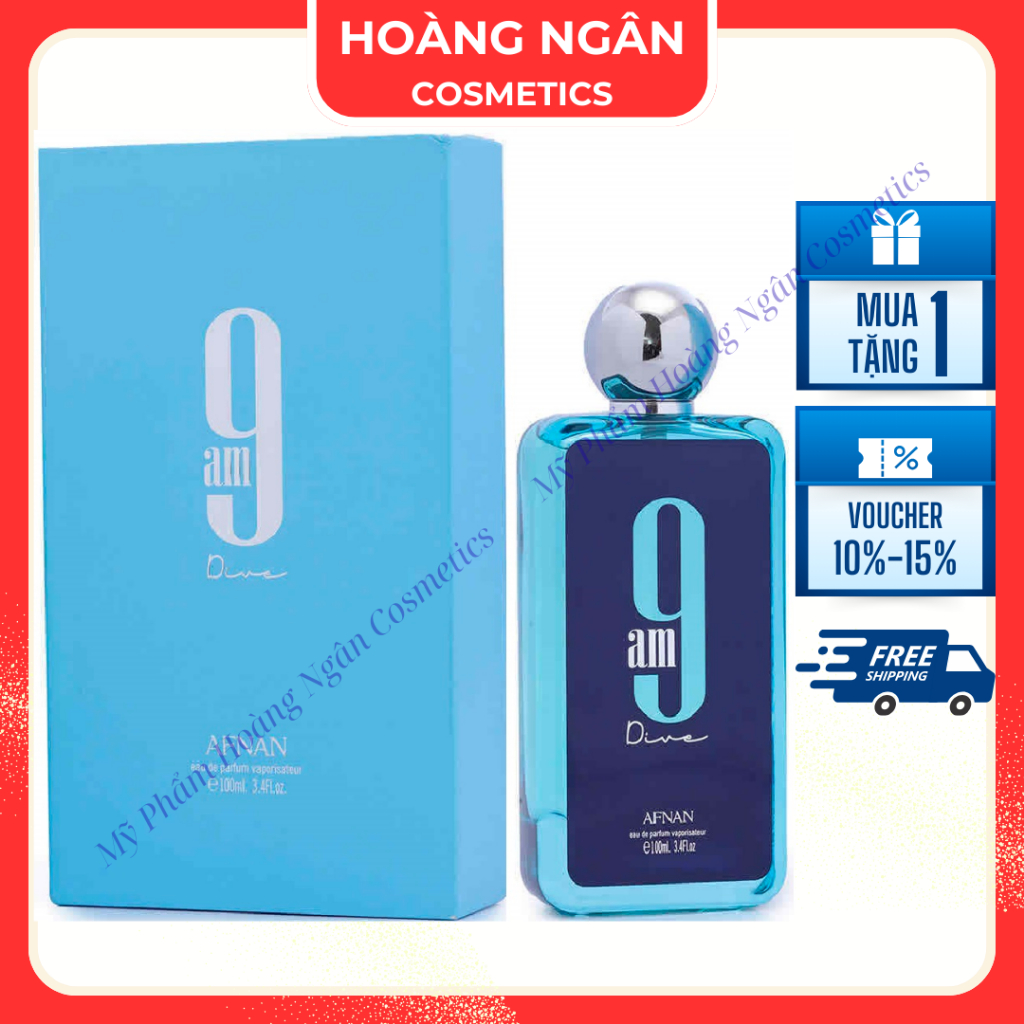 Nước hoa unisex Afnan 9AM Dive EDP chính hãng FULL BOX