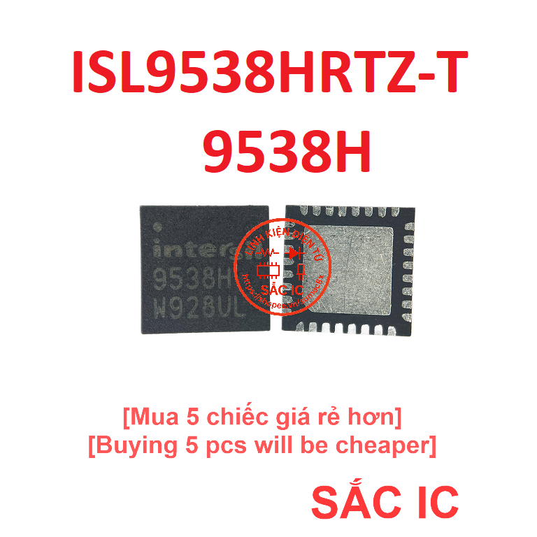 [I83] ISL9538H ISL9538HRTZ-T 9538H 9538 ic nguồn trên bo mạch - Mới nguyên bản - Original NEW