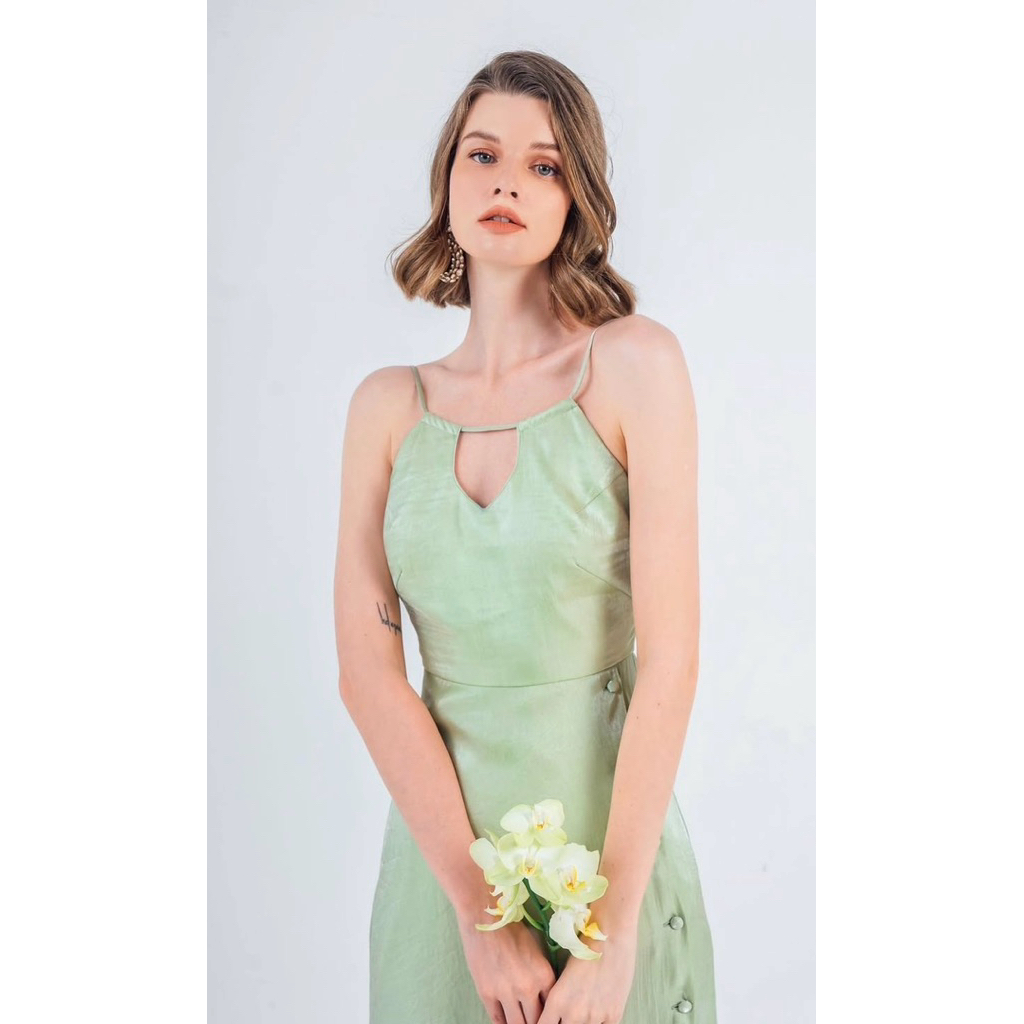 ĐẦM VÁY DÂY CỔ YẾM - DANIA DRESS - CLOTHES BAR - XANH NGỌC SIZE M - MỚI NGUYÊN TAG