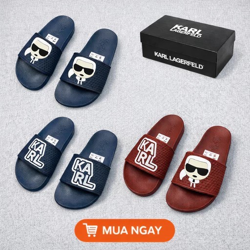 Dép Karl nam mẫu mới hot nhất 2026 - họa tiết phong cách thời trang