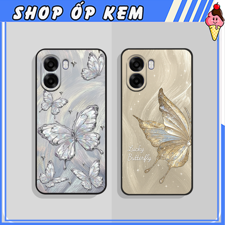 Ốp Lưng Oppo A6, A6x, A6t HOA XINH BƯỚM LẤP LÁNH XINH