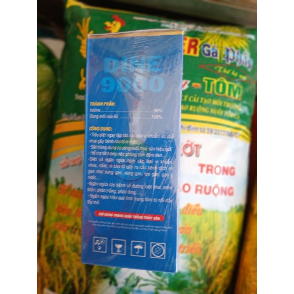 iodine 9000 diệt khuẩn ,khuẩn gan ,đen mang ,đóng rong cho tôm
